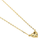 Mabina Girocollo in argento dorato con cuore 553906